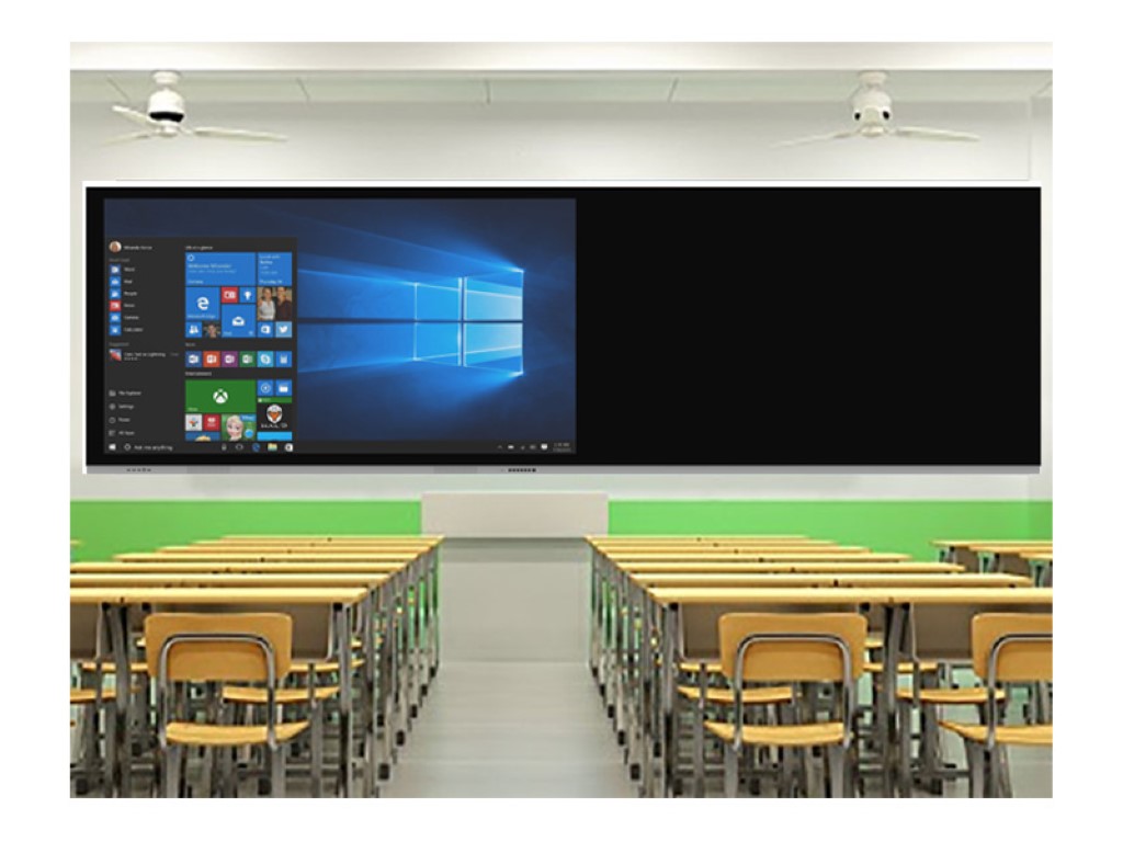 Classroom interactive smart blackboard rejects light pollution