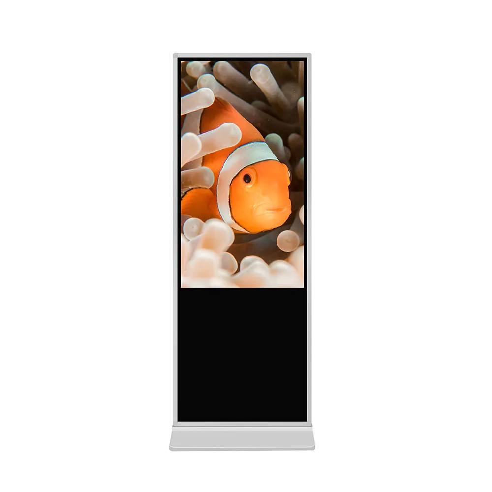 Capacitive floor standing touch screen display