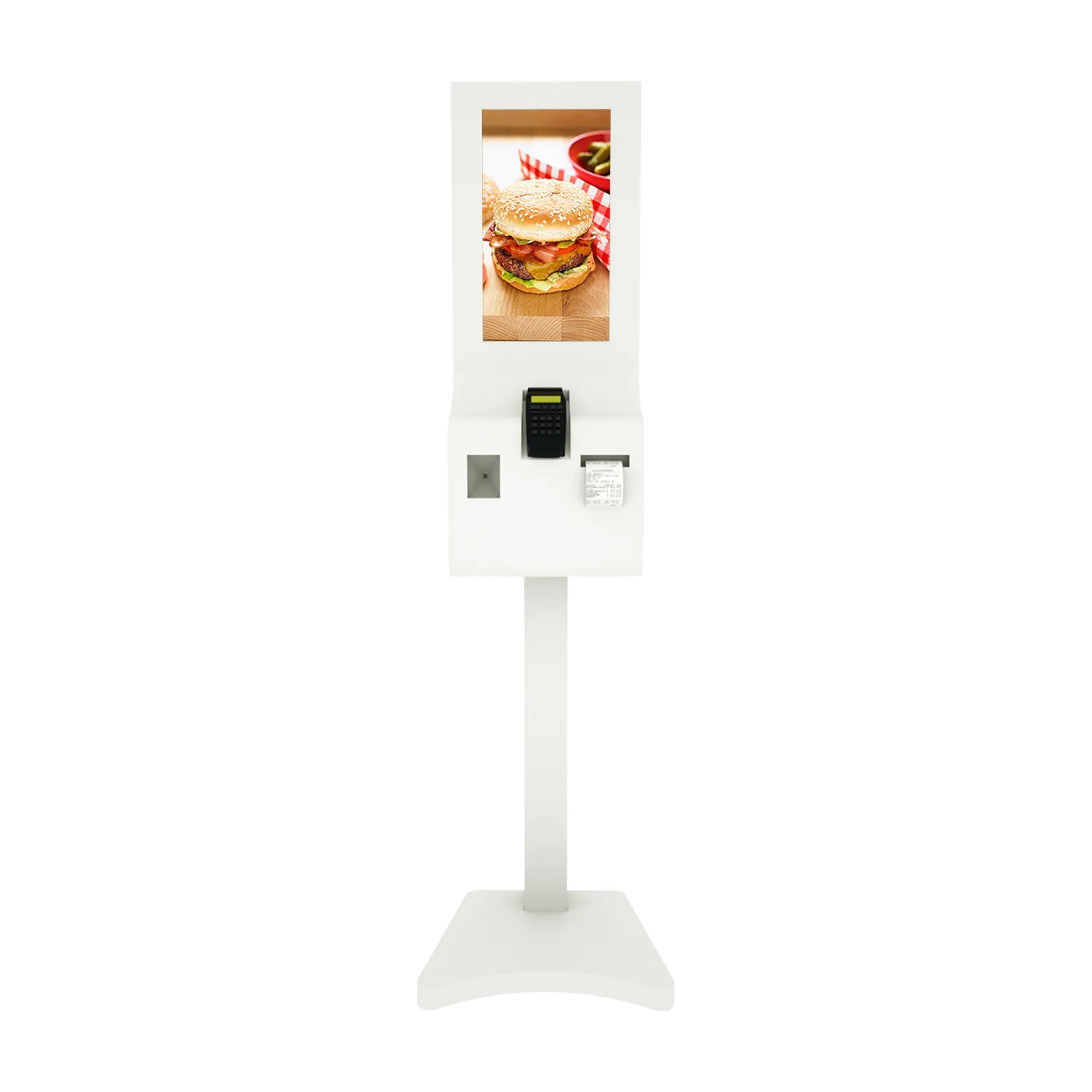 21 inch touch screen kiosk self service pos for restaurant